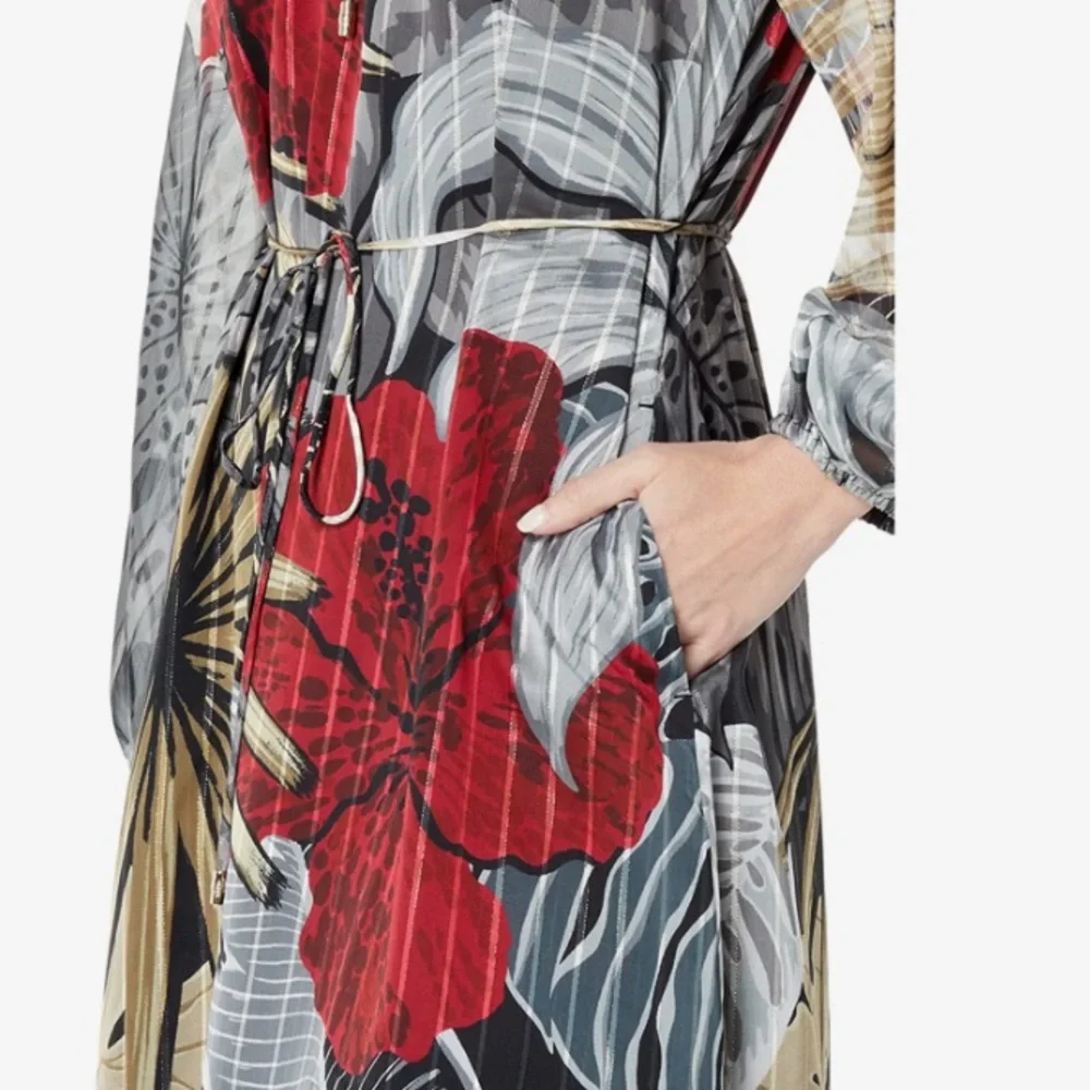 NWT TOMMY BAHAMAHibiscus Romance Midi Dress - Picture 8 of 11